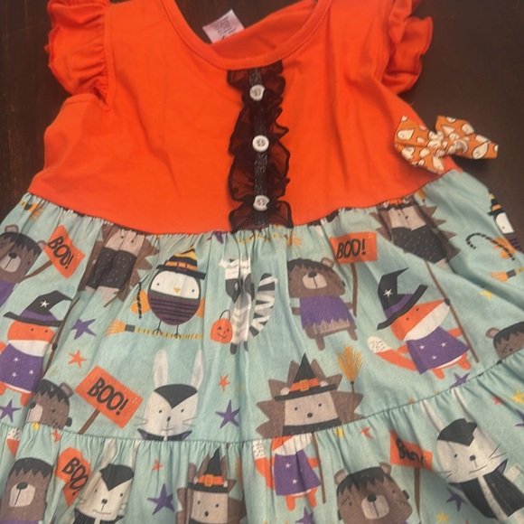 Ric Rac & Ruffles Outfit & Bow size 6 - Picture 2 of 4